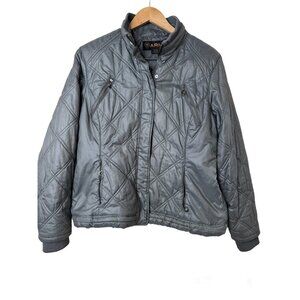 Ariat Full Zip Quilted Comfort Insulated Puffer Slate Gray Women's Jacket Sz XL